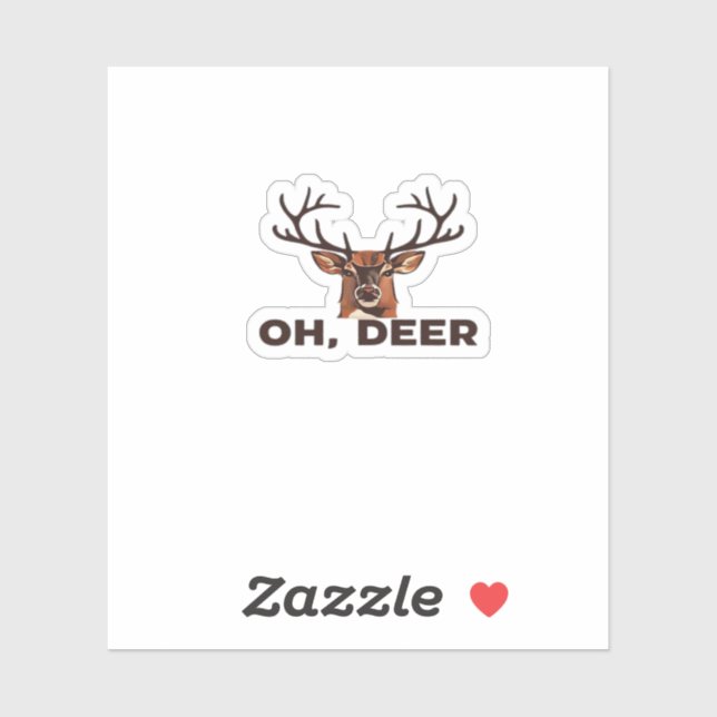 Sticker Oh Deer Modern Clean Design  (Feuille)