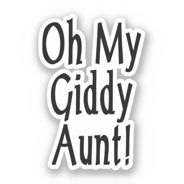 Sticker Oh Ma Tante Giddy ! (Recto)