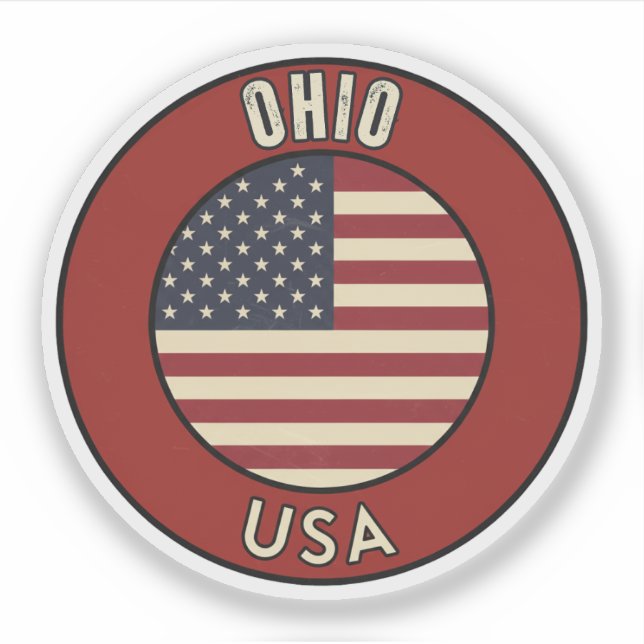 Sticker Ohio États-Unis d'Amérique (Devant)