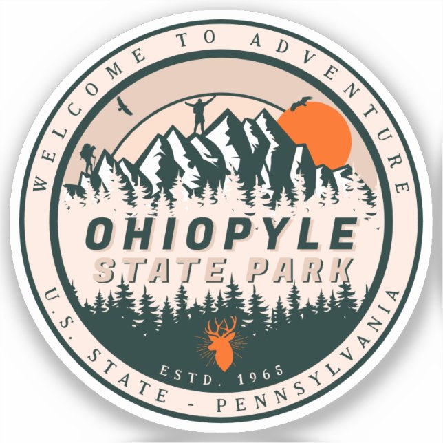 Sticker Ohiopyle State Park Pennsylvania Hike Souvenirs (Recto)