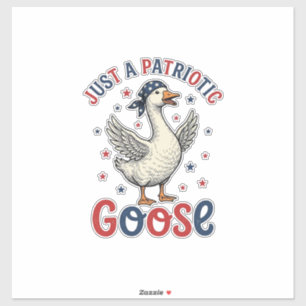 Sticker Oie patriotique vintage quatrième juillet chemise