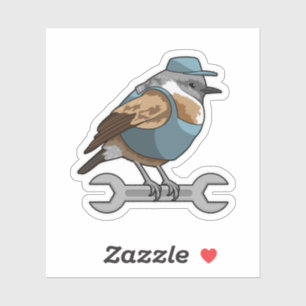 Sticker Oiseau en tireur avec clé