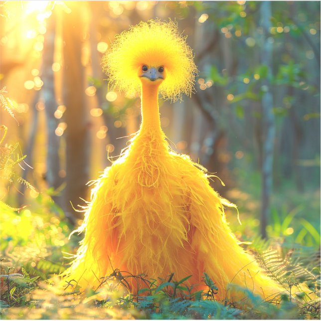 Sticker Oiseau jaune (Devant)