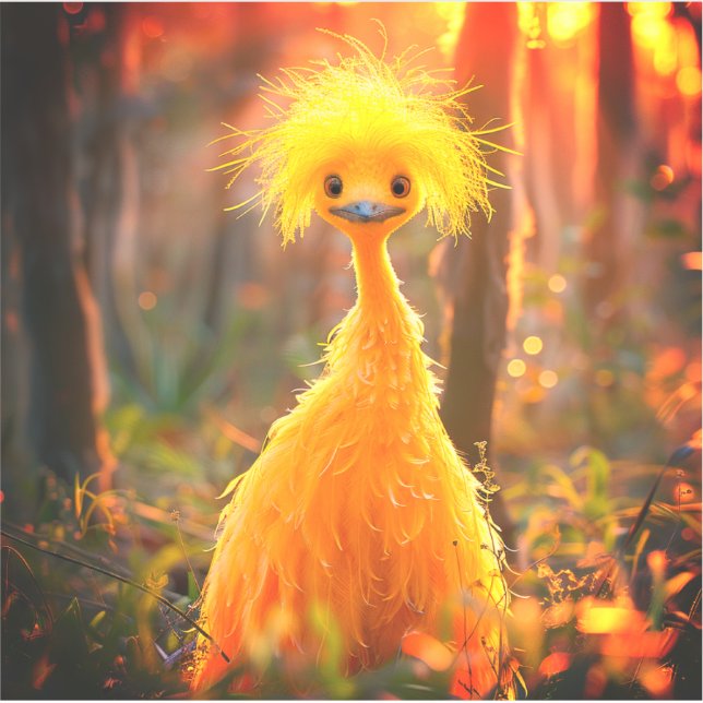 Sticker Oiseau jaune (Devant)