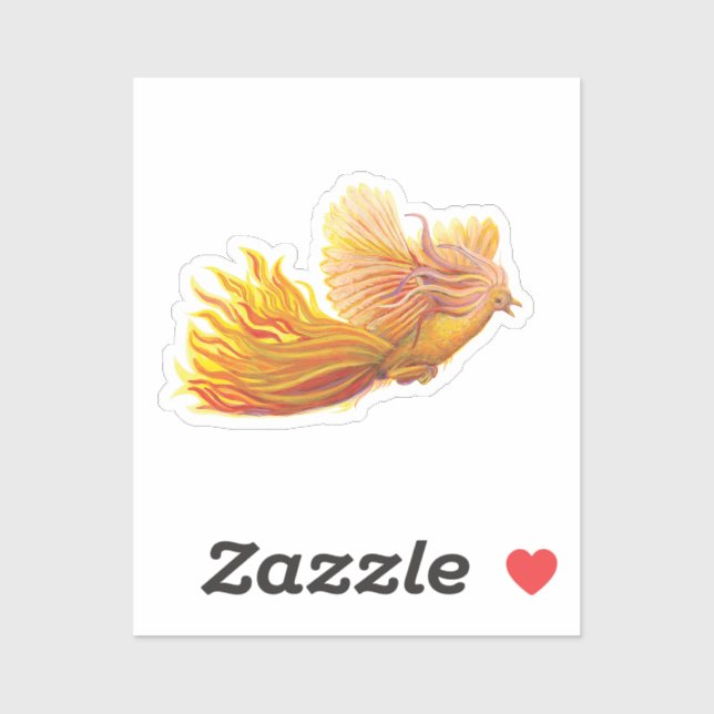 Sticker Oiseau phénix légendaire (Feuille)