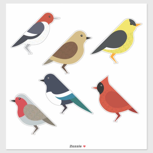 Sticker Oiseaux (Feuille)