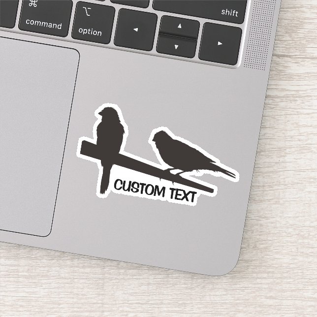 Sticker Oiseaux canaires assis sur l'autocollant (Détail)