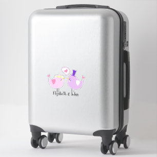 Sticker Oiseaux de dessin animé adorables amoureux - Perso
