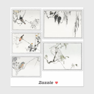 Sticker Oiseaux d'encre orientaux