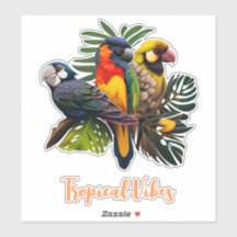 Oiseaux tropicaux colorés et exotiques