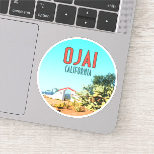 Sticker Ojai California Succulent Cactus Vintage
