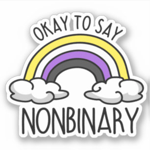 Sticker OK pour dire non binaire