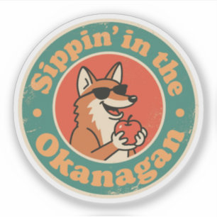 Sticker Okanagan de dégustation vintage
