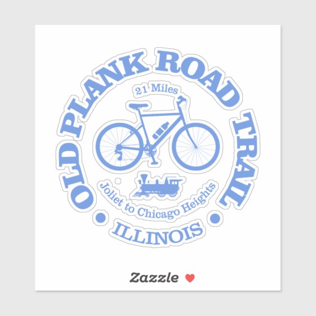 Sticker Old Plank Road Trail (vélo) (Feuille)