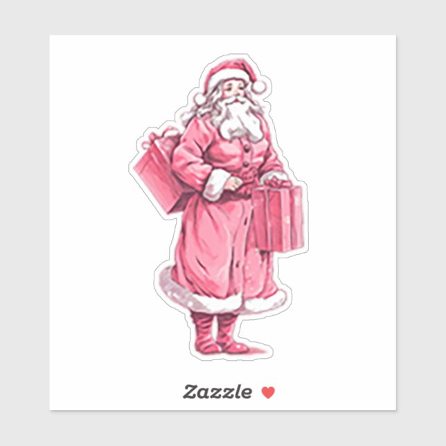 Sticker Old Time Santa Clause (Feuille)