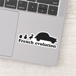 Sticker Oldtimer 2cv Évolution de French