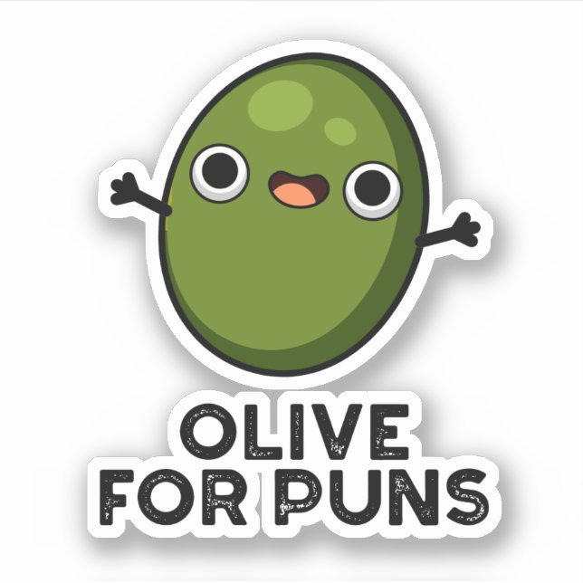 Sticker Olive Pour Puns Amusant Olive Fruit Pun (Devant)