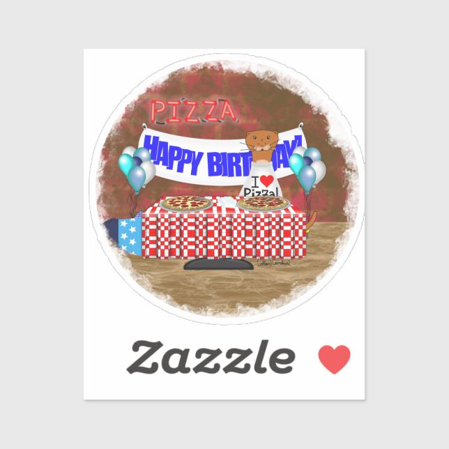 Sticker Oliver The Otter est 6 Years Old ! Joyeux annivers (Feuille)