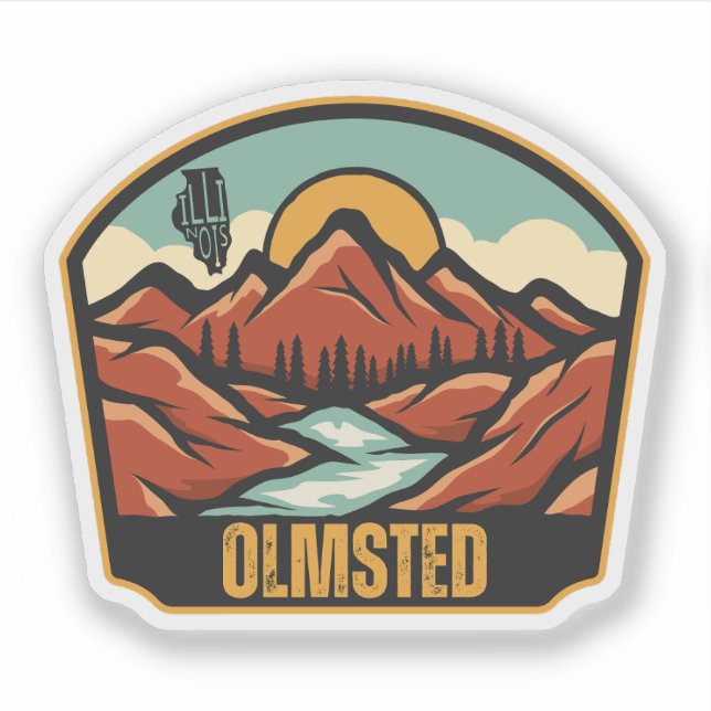 Sticker Olmsted, Illinois  (Devant)