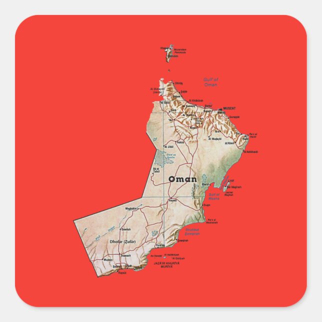Sticker Oman Map (Devant)