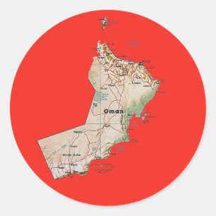 Sticker Oman Map