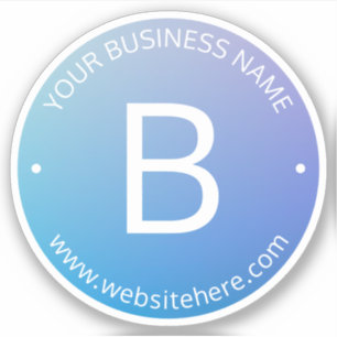 Sticker Ombre de fond bleu et violet avec texte modifiable