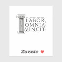 Sticker Omnia Vincit (Work Conquise All)