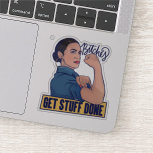 Sticker On fait des trucs AOC Rosie le riveter