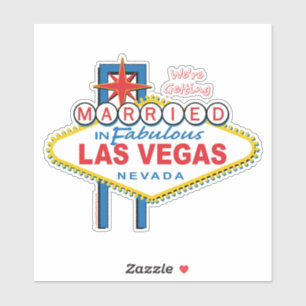 Sticker On se marie dans Fabulous Las Vegas Nevada