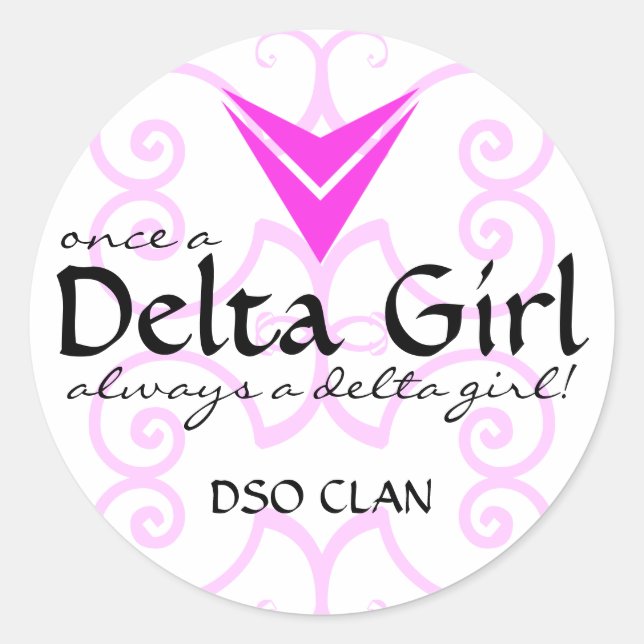 Sticker "Once a Delta Girl" (Devant)