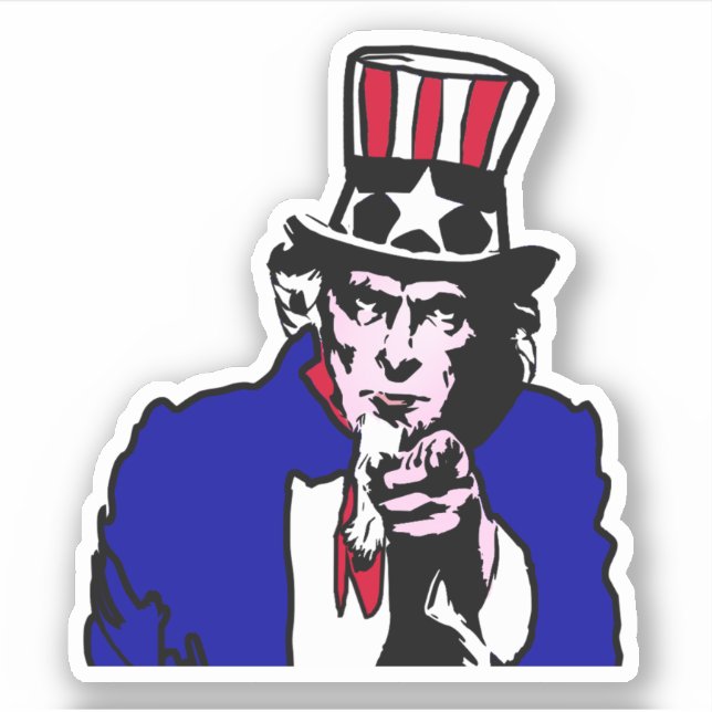 Sticker Oncle Sam des États-Unis  (Devant)