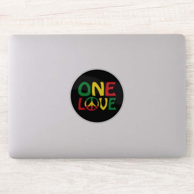 Sticker One Love, Reggae design (Ordinateur)