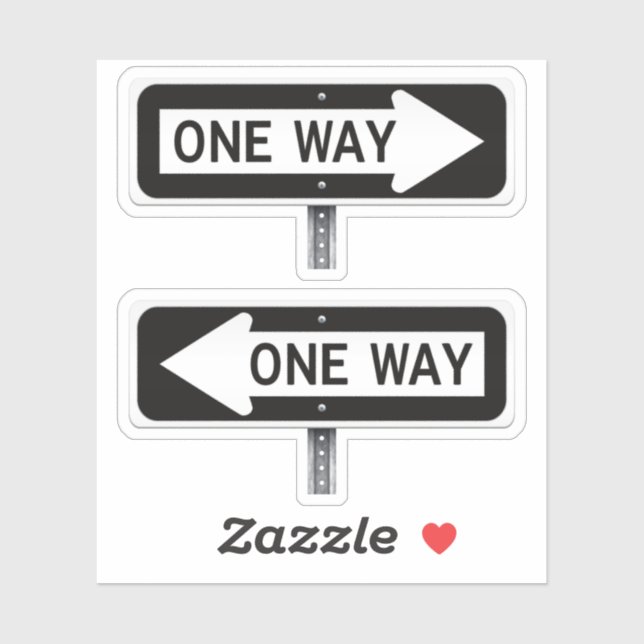 Sticker One way street sign (Feuille)