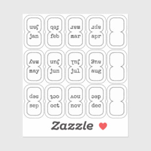 Sticker Onglets de séparation mensuels micro pliables pour