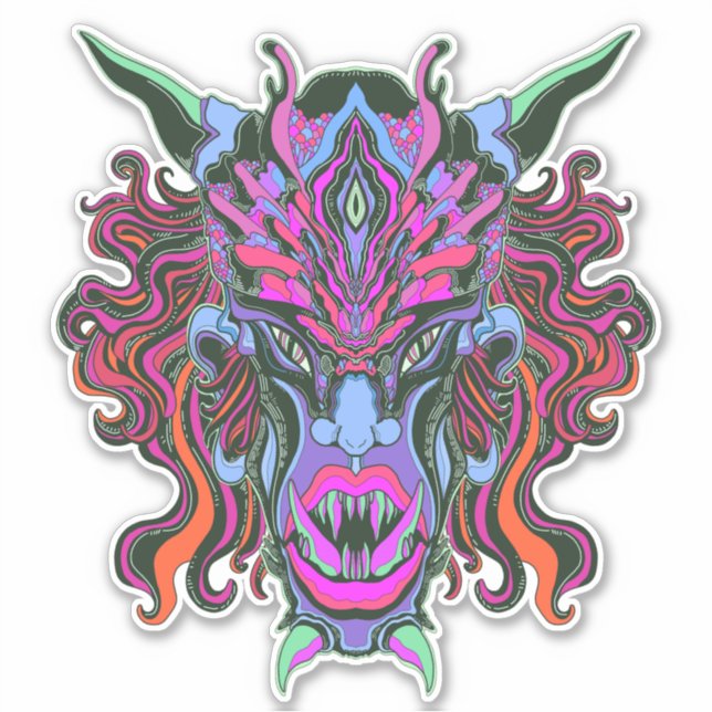 Sticker Oni en colère (Devant)