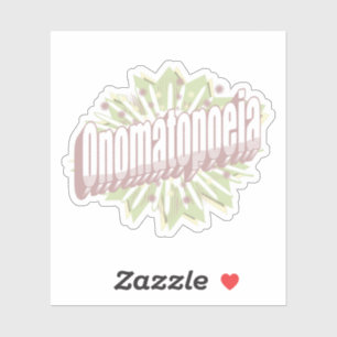 Sticker Onomatopoeia Explosion Anglais