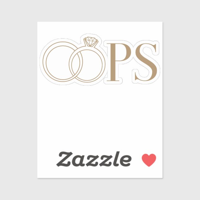 Sticker OOPS ! Fête de divorce (Feuille)