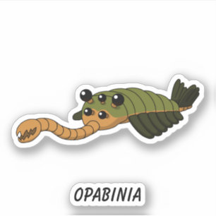 Sticker Opabinia - Créature maritime préhistorique Vinyle