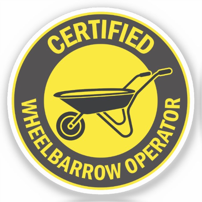 Sticker Opérateur certifié de brouette (Recto)
