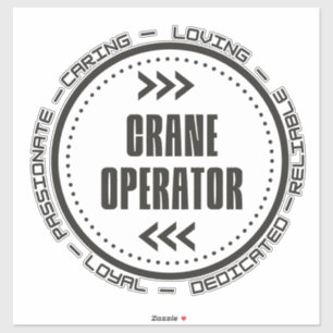 Sticker Opérateur de grue Extraordinaire