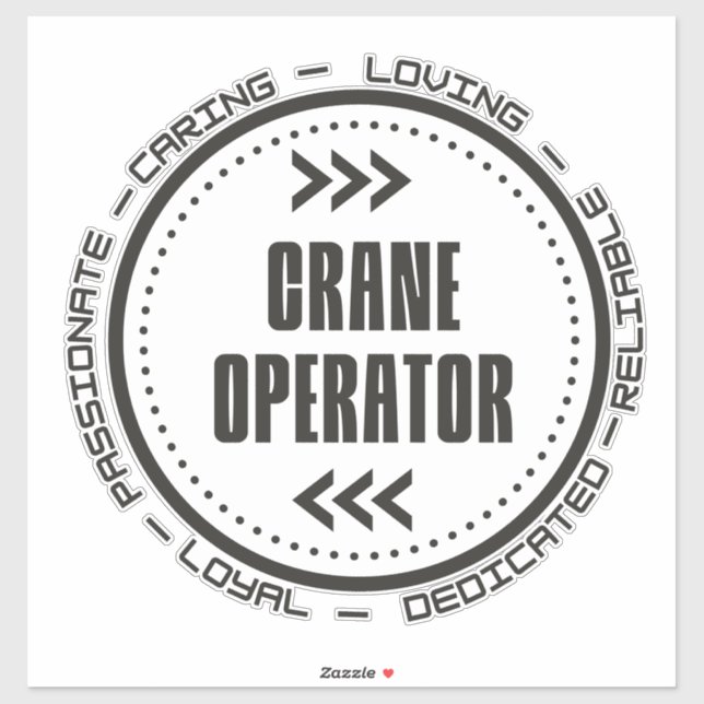Sticker Opérateur de grue Extraordinaire (Feuille)