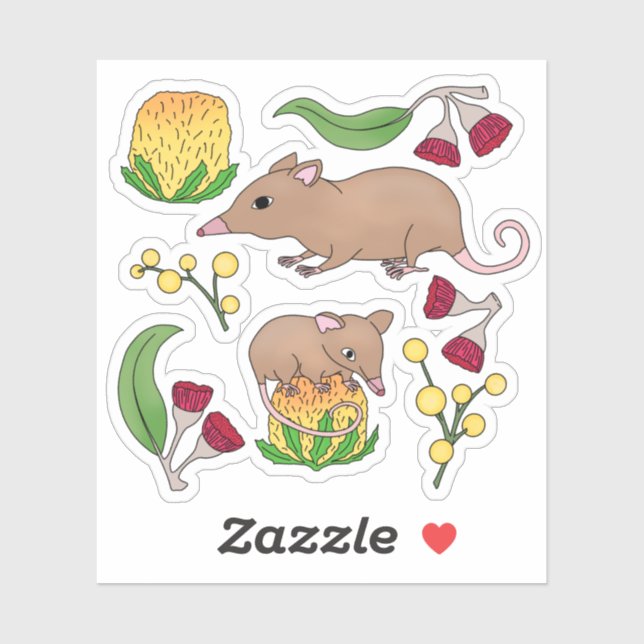 Sticker Opossum miel (Feuille)