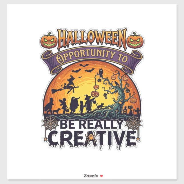 Sticker Opportunité d'Halloween Soyez vraiment créatif Sor (Feuille)