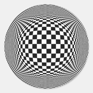 Sticker Optique Illusion Checkers