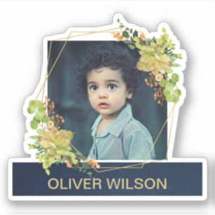 STICKER OR CACTUS SUCCULENT FOLIAGE WREATH PHOTO OVERLAY