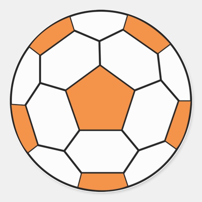 Sticker Orange Ball de football (Devant)