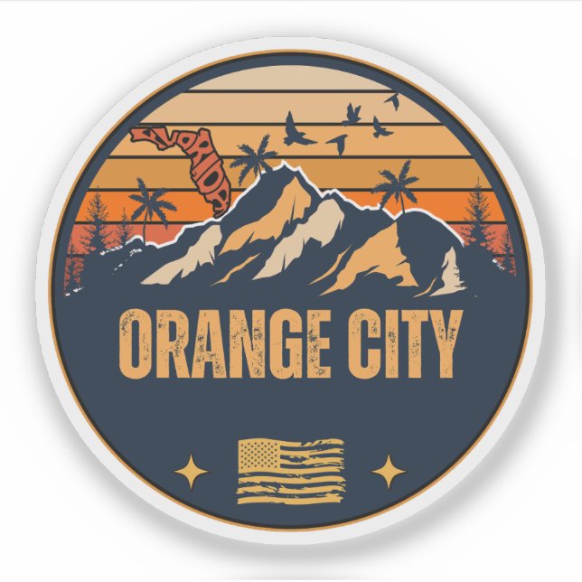 Sticker Orange City, Floride  (Devant)