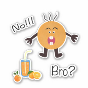 Sticker Orange drôle