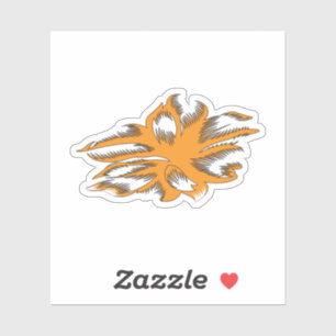 Sticker Orange jaunâtre, Jaune orangé