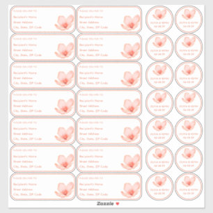 Sticker Orange Nom individuel et scellés d'enveloppe